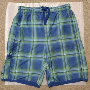 Sonoma Plaid Swim Trunks Boys M 10/12